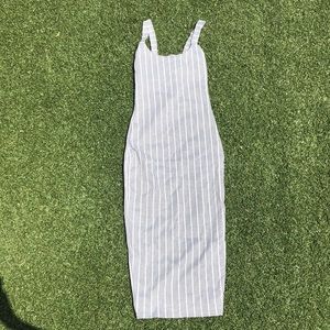 Pretty Little Thing Grey White Striped Dress
